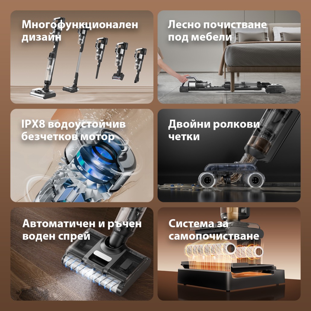 Вертикална прахосмукачка за сухо и мокро почистване JIMMY PW11 Pro Max Next Gen