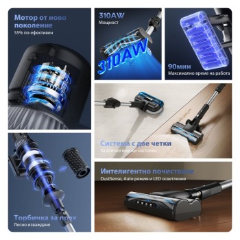 JIMMY JV10 Pro Aqua 3-в-1 безжична вертикална прахосмукачка с Aqua глава