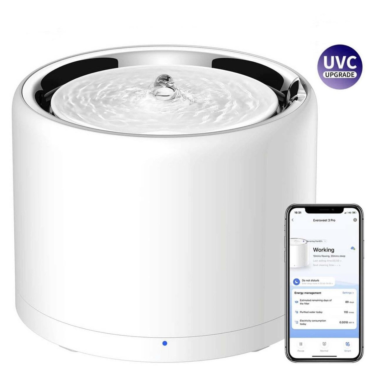 Фонтан поилка за котка с УВ стерилизация Petkit Eversweet 3 Pro UVC Фонтан поилка за котка с УВ стерилизация Petkit Eversweet 3 Pro UVC