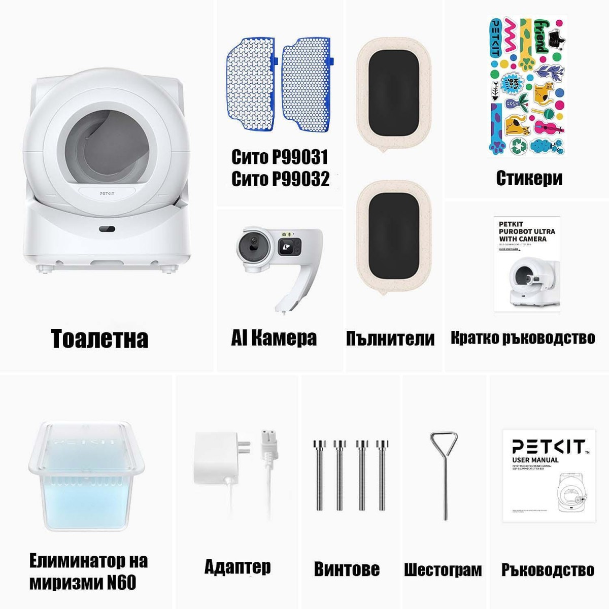 Автоматична и самопочистваща се тоалетна за котки PetKit Purobot ULTRA