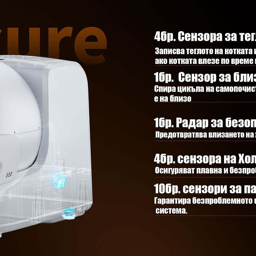 Автоматична и самопочистваща се тоалетна за котки PetKit Purobot ULTRA