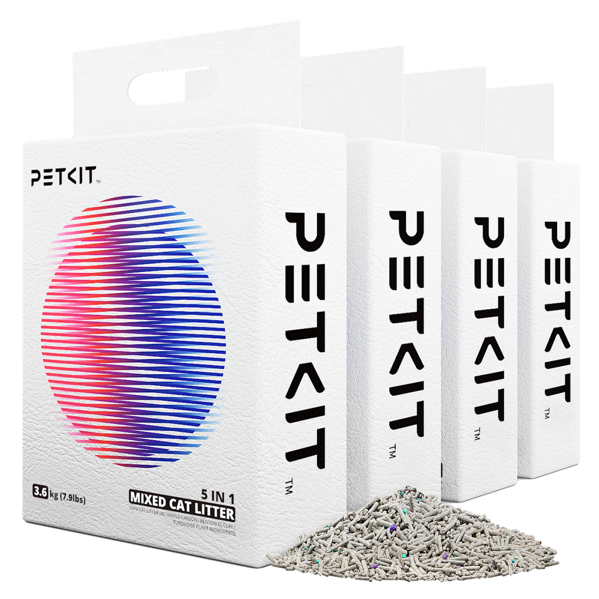 Petkit 5 в 1 смесена котешка постелка - 4бр.