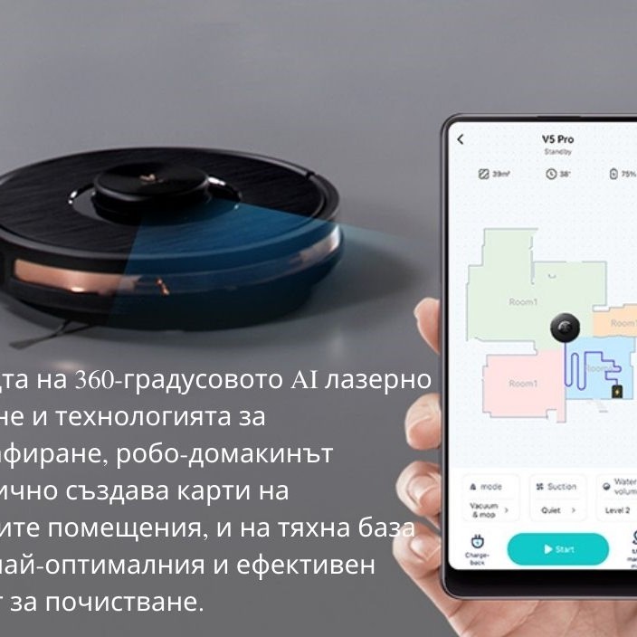 Viomi V5 pro Vacuum Robot Прахосмукачка робот Viomi V5 pro Vacuum Robot Прахосмукачка робот