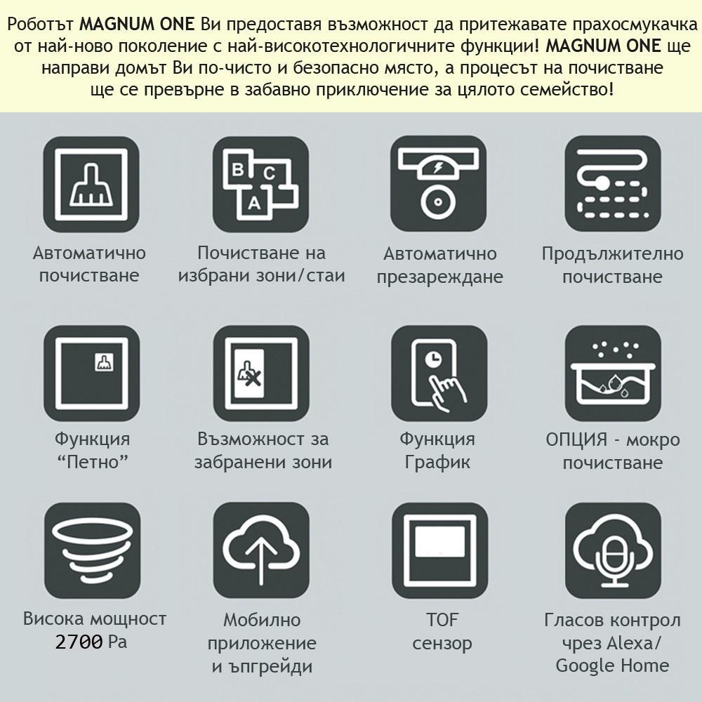 MAGNUM ONE Black Прахосмукачка робот MAGNUM ONE Black Прахосмукачка робот