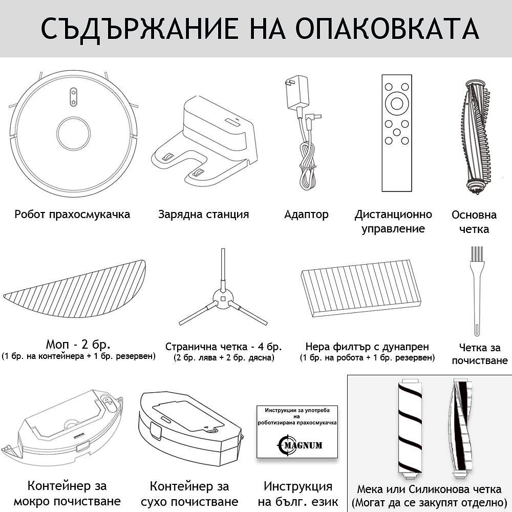 MAGNUM UV+ Прахосмукачка робот с UVC лампа за стерилизация 