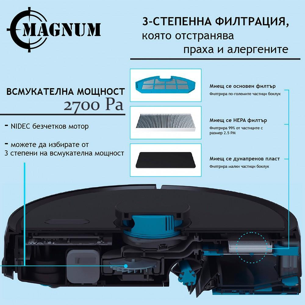 MAGNUM ONE Прахосмукачка робот със сухо и мокро почистване
