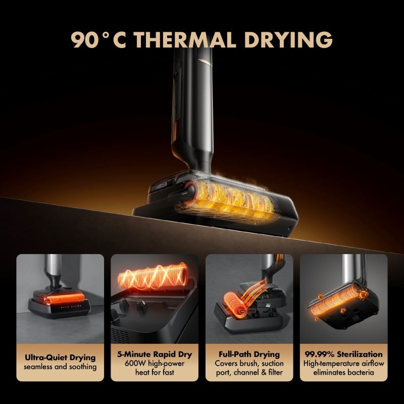 MOVA M50 Ultra Wet and Dry Vacuum Ръчна прахосмукачка, черна
