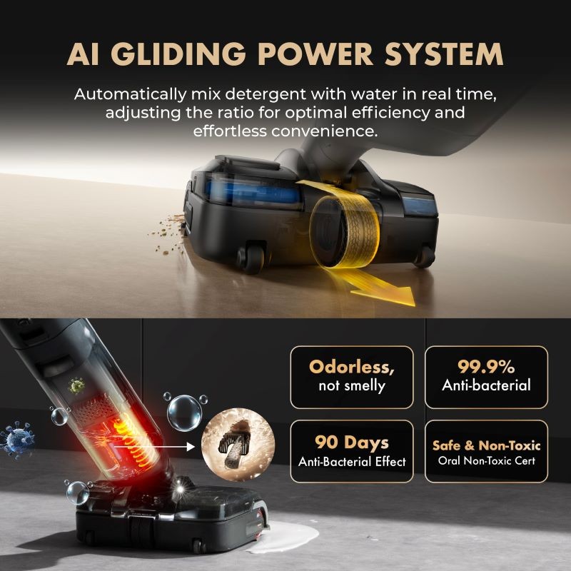 MOVA M50 Ultra Wet and Dry Vacuum Ръчна прахосмукачка, черна