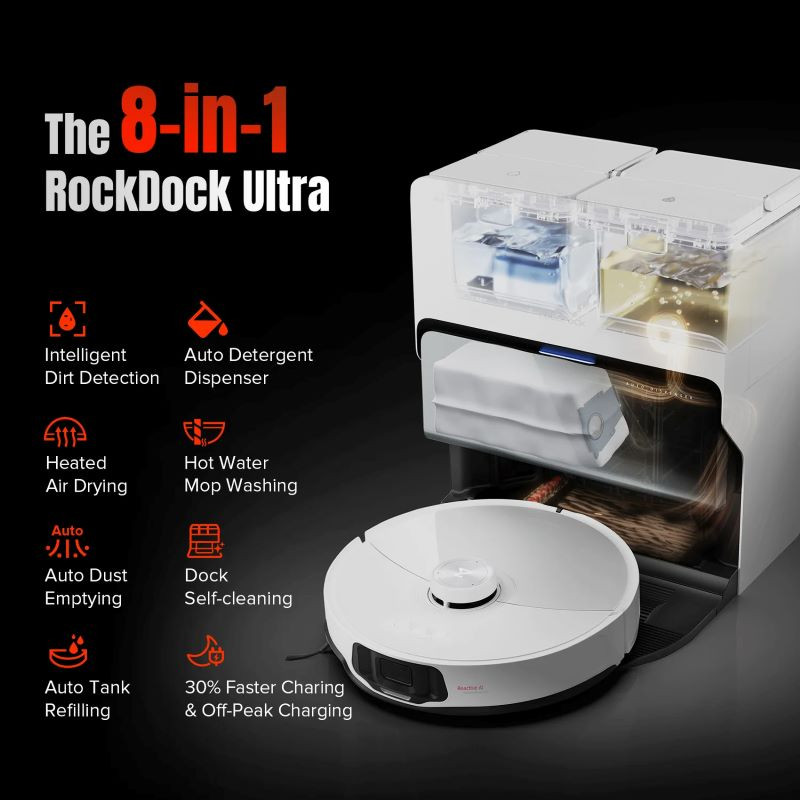 Roborock S8 MaxV Ultra Прахосмукачка робот-РАЗОПАКОВАН ПРОДУКТ